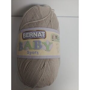 Baby Sport Big Ball Yarn Thread Solid Baby Taupe Lightweight 1256 Yards‎ New